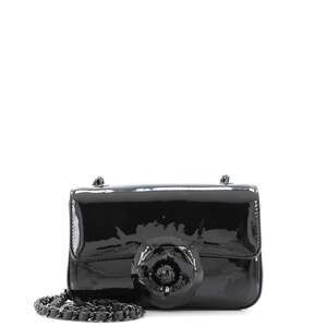 Chanel Camellia Flap Bag Patent Mini #206432C43B
